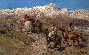 Franz Roubaud Cossacks oil on canvas